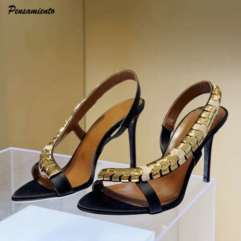 Summer Clothing Petite - Sandálias Gladiadoras Femininas de Luxo com