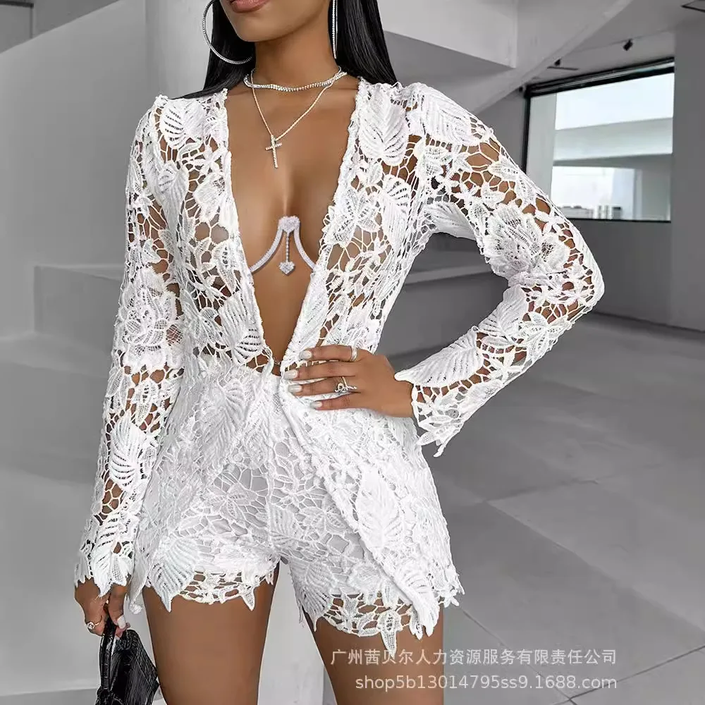 Summer Clothing Linen - Mulheres sexy conjuntos curtos oco para