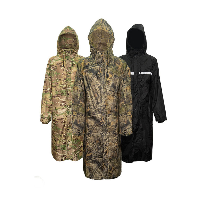 Summer Rain Clothing - Impermeável Longo Camuflagem para Homens e