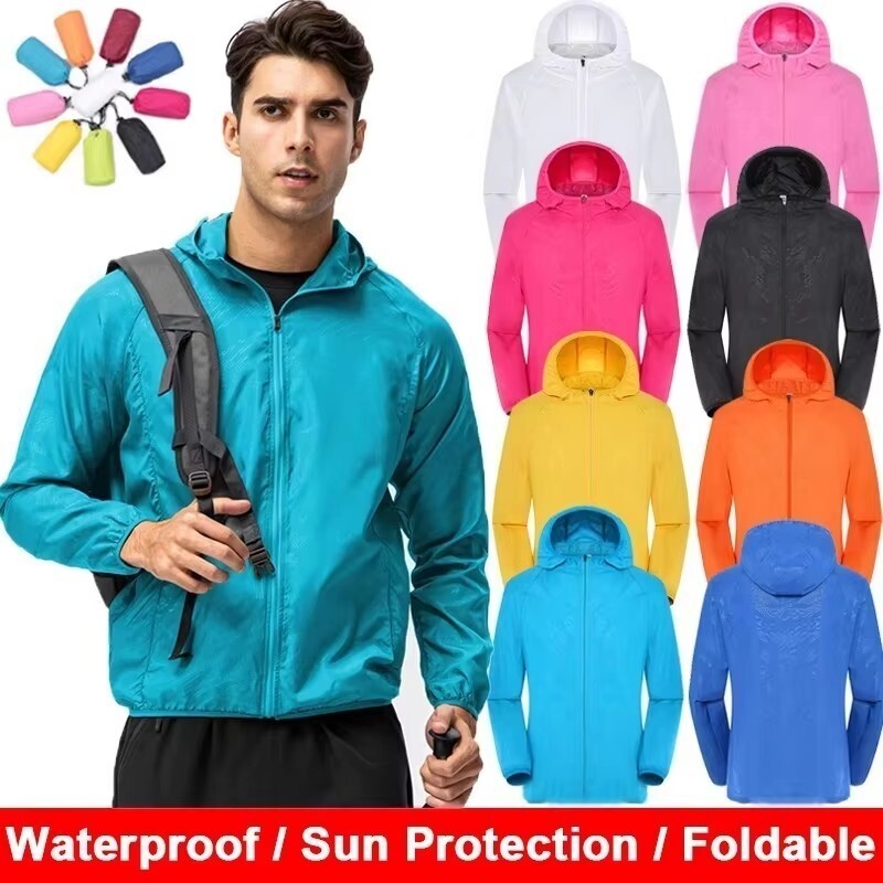 Summer Rain Clothing - Jaqueta Impermeável Unissex Corta-Vento Feminina com