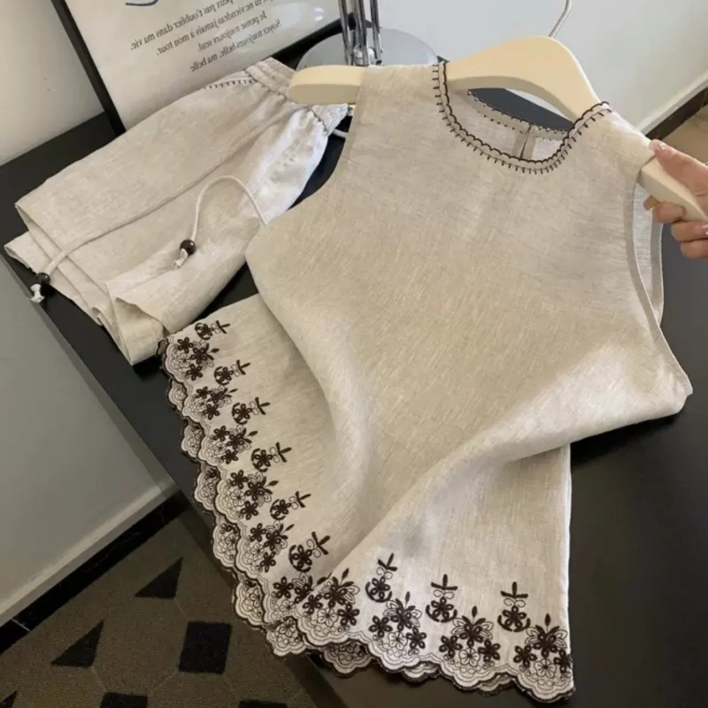 Summer Clothing Linen - Simples estilo dinheiro velho algodão e