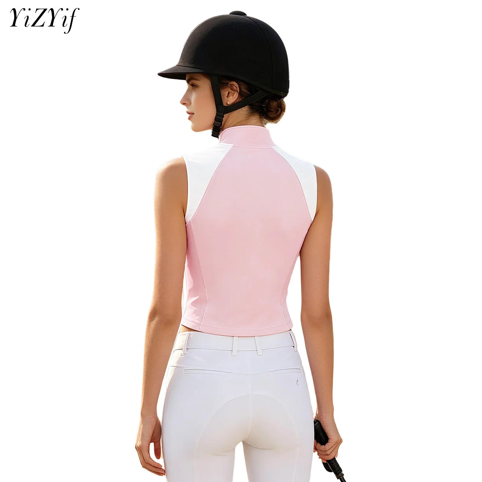 Summer Equestrian Clothing - Camisa de Equitação Feminina, Colete para