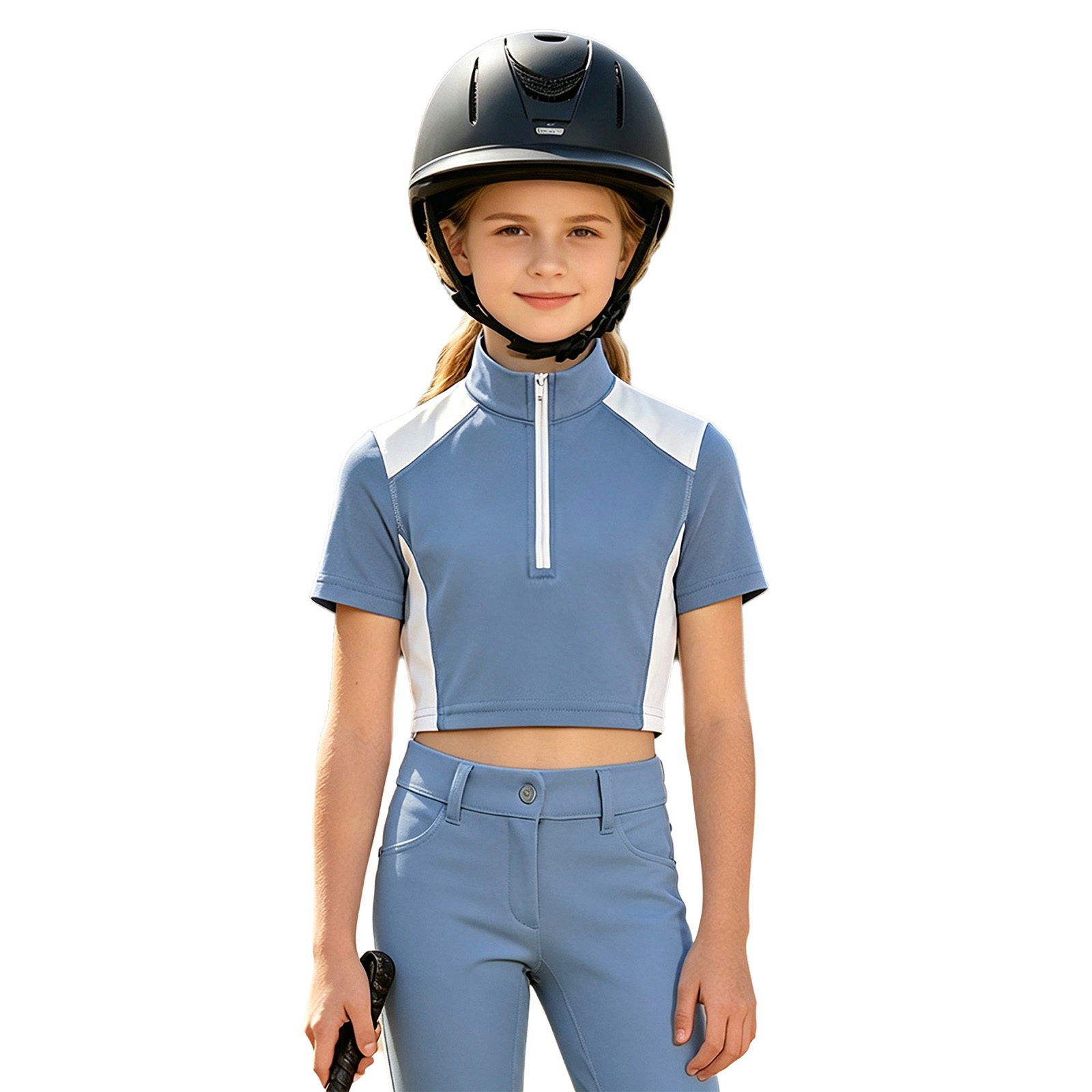 Summer Equestrian Clothing - Camisa Equestre para Meninas, Roupas para