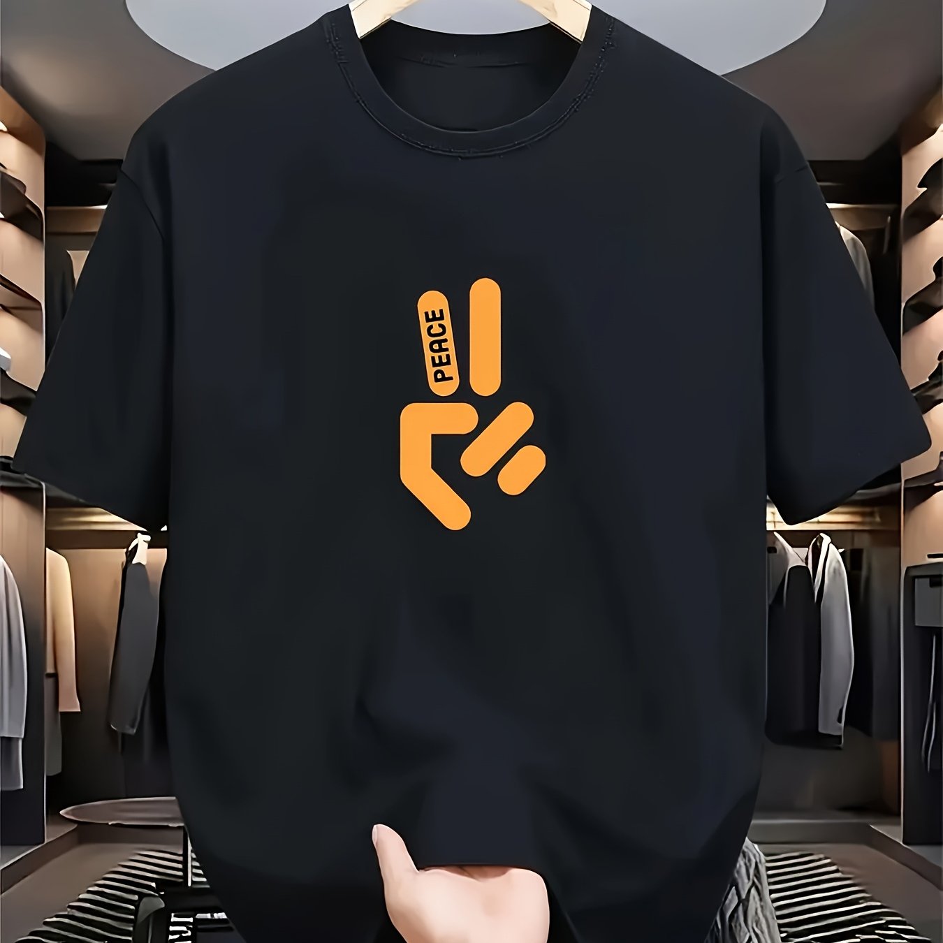 Summer Clothing Essentials Men - Camiseta masculina elegante preta de manga