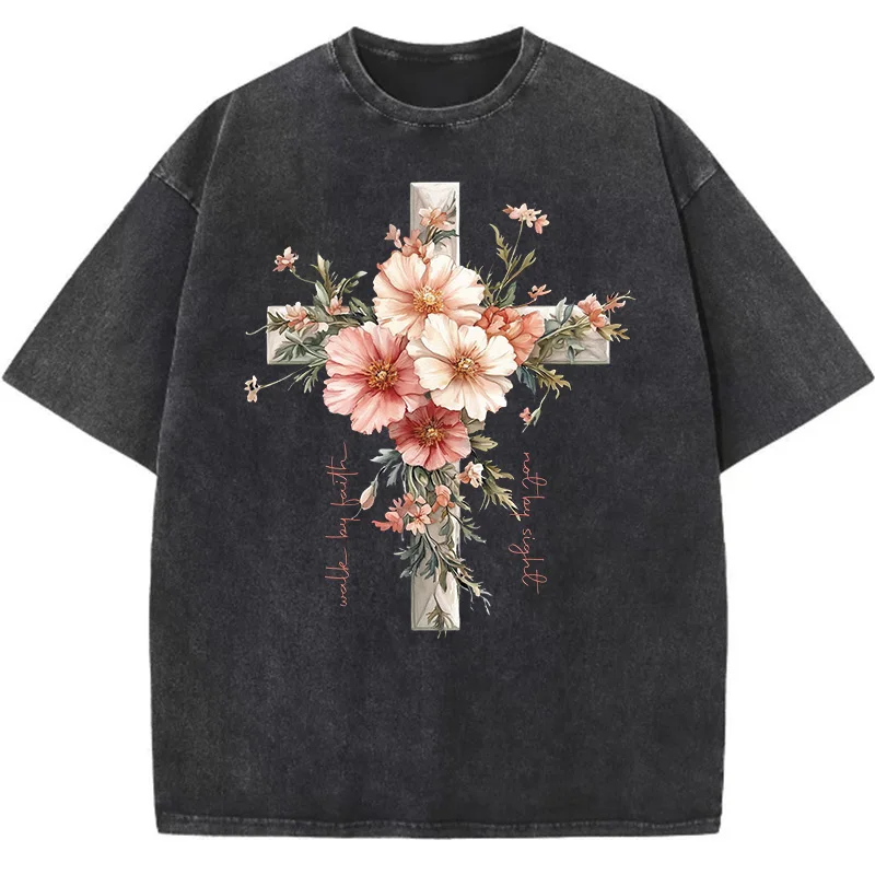Summer Clothing Quotes - Camisas florais cristãs jesus a luz