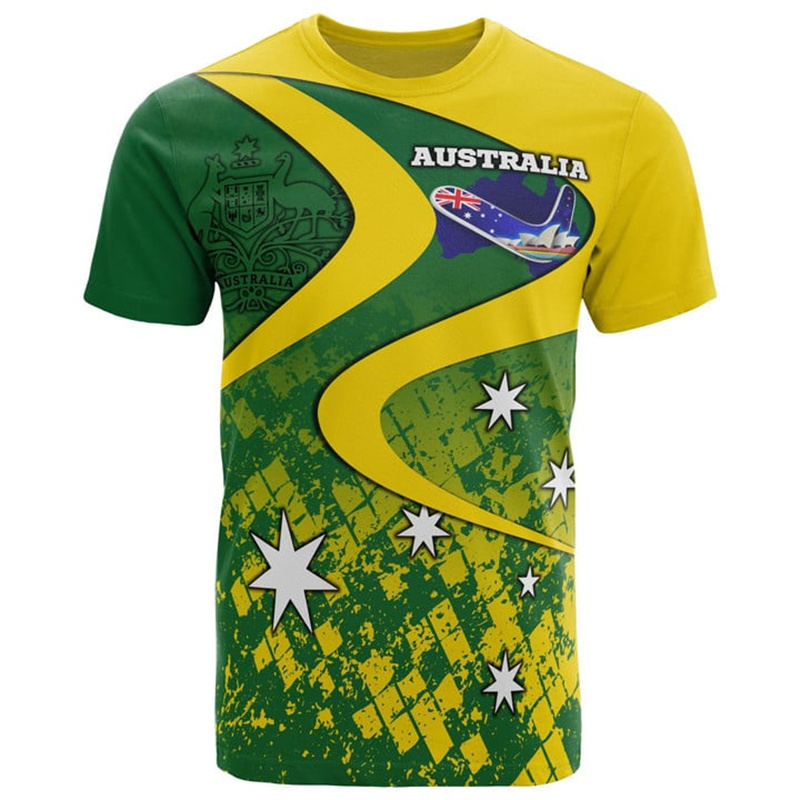 Summer Clothing Australia - 3D Print Austrália bandeira t-shirt para