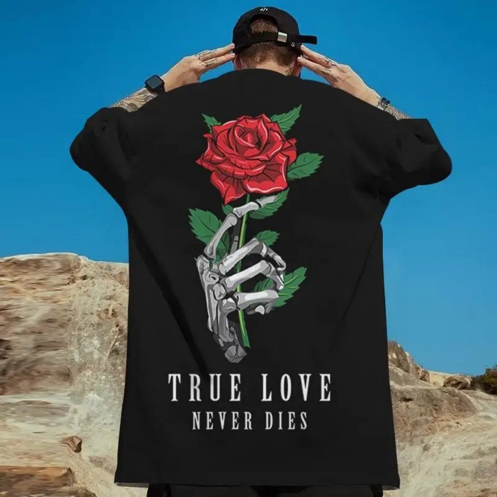 Summer Rose Clothing - Camiseta Masculina Harajuku com Estampa 3D