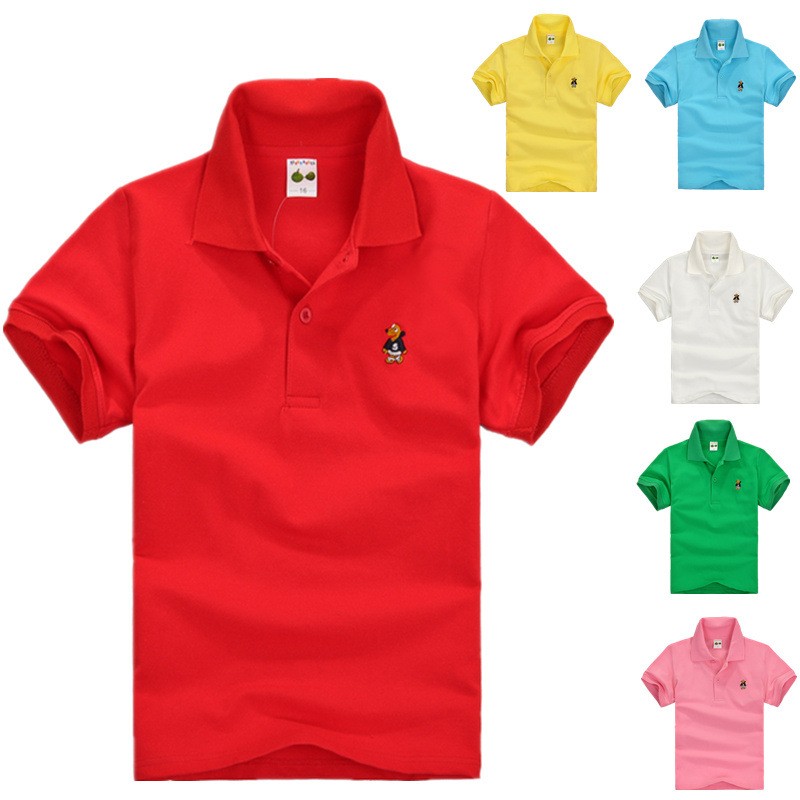 Summer Clothing For Babies - Verão adolescente camisas polo 3-14 anos
