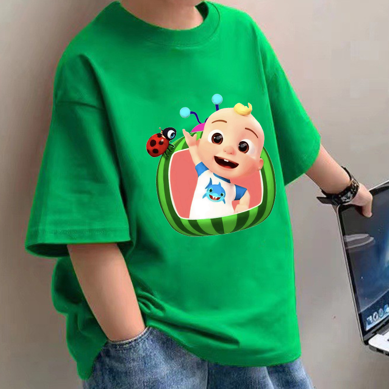 Summer Clothing For Babies - Cocomelons camisetas de bebê anime algodão