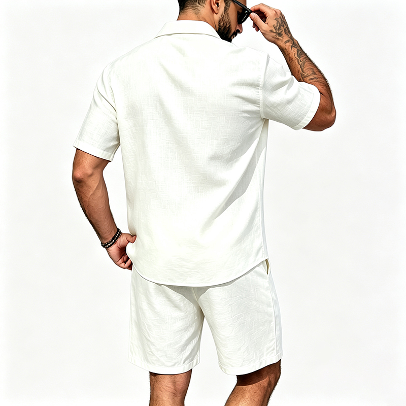 Conjunto Masculino de Linho de - Summer Clothing Linen avaliação e preço