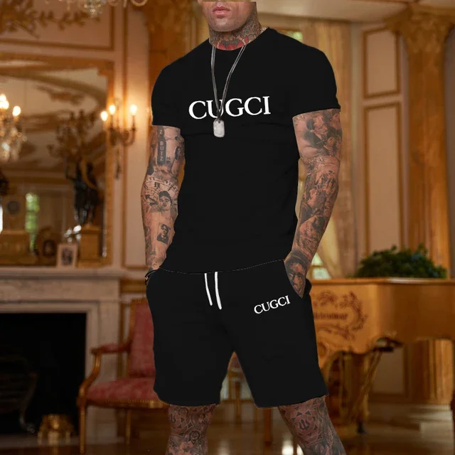 Camiseta de verão, conjunto es - Summer Clothing Essentials Men avaliação e preço