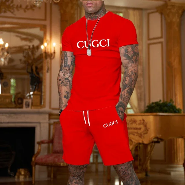 Camiseta de verão, conjunto es - Summer Clothing Essentials Men avaliação e preço