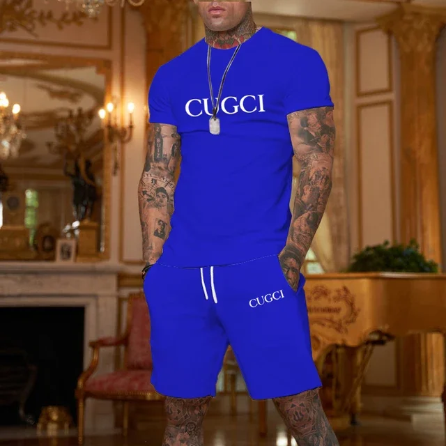 Camiseta de verão, conjunto es - Summer Clothing Essentials Men avaliação e preço