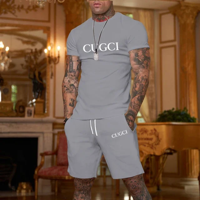 Camiseta de verão, conjunto es - Summer Clothing Essentials Men avaliação e preço