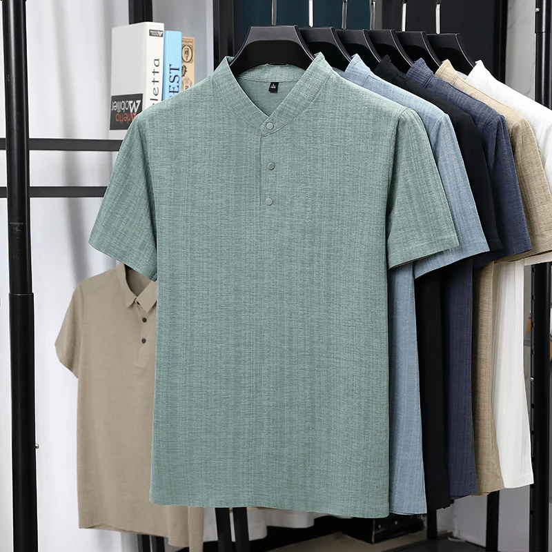 Camisas Masculinas de Linho Te - Summer Clothing Linen avaliação e preço