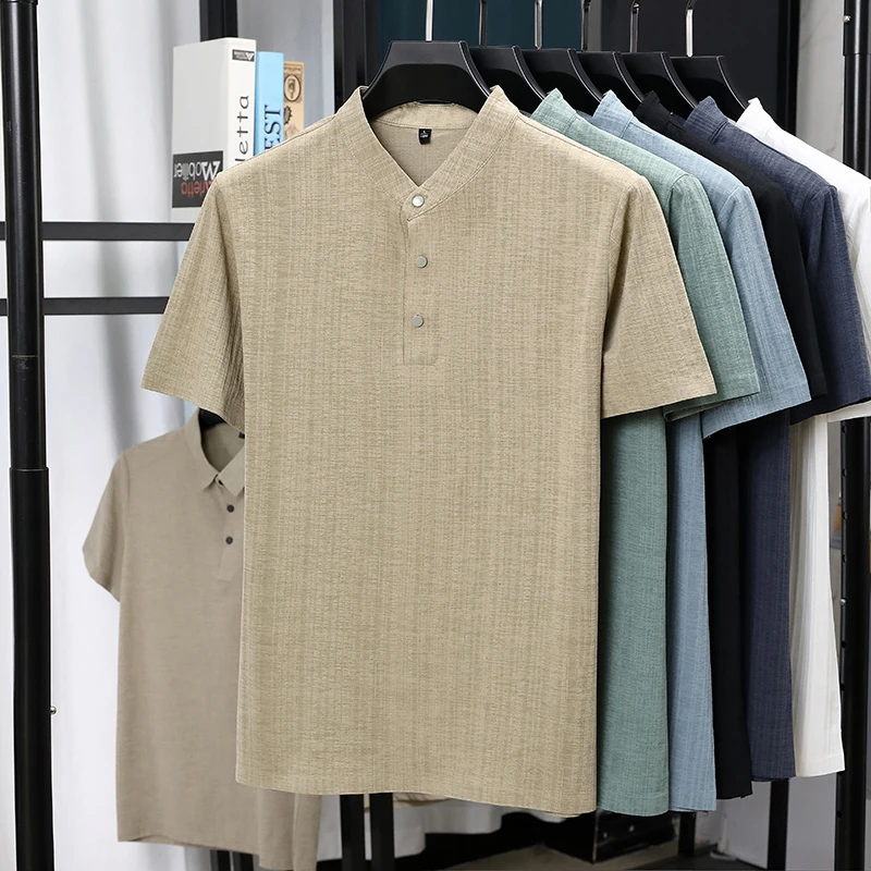 Camisas Masculinas de Linho Te - Summer Clothing Linen avaliação e preço