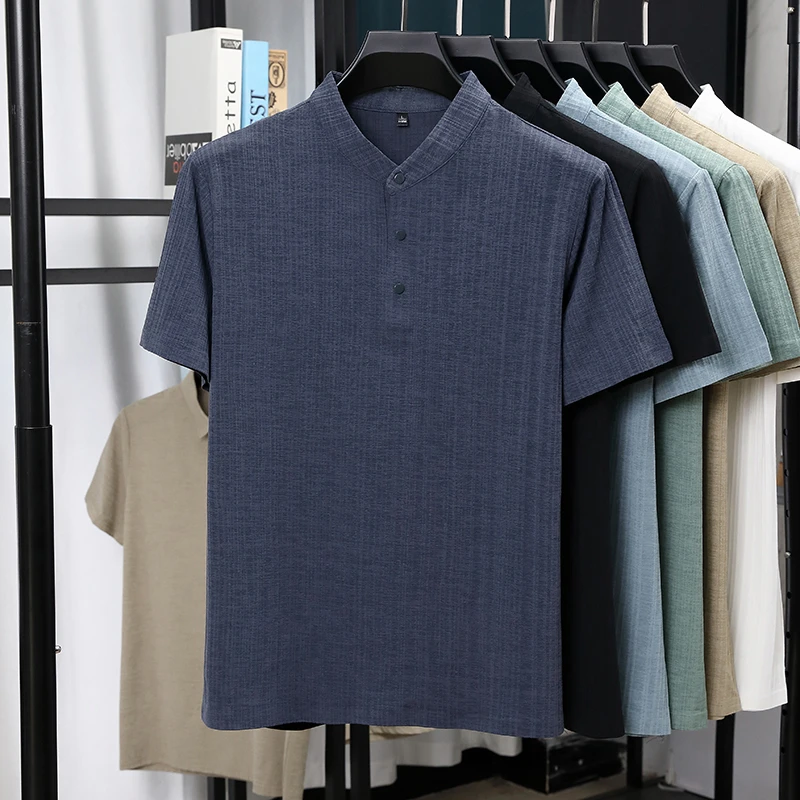 Camisas Masculinas de Linho Te - Summer Clothing Linen avaliação e preço