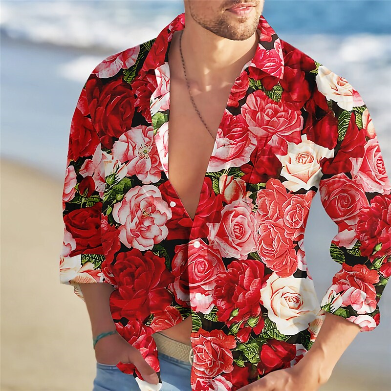 2023 camisa masculina tendênci - Summer Rose Clothing avaliação e preço