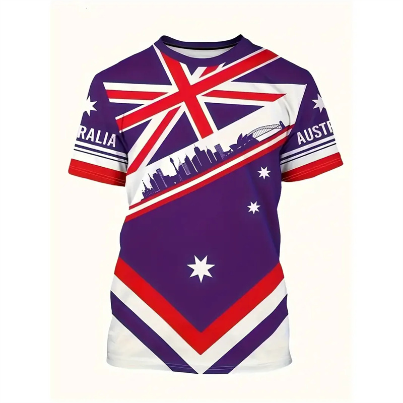 Australia National Flag T-shir - Summer Clothing Australia avaliação e preço