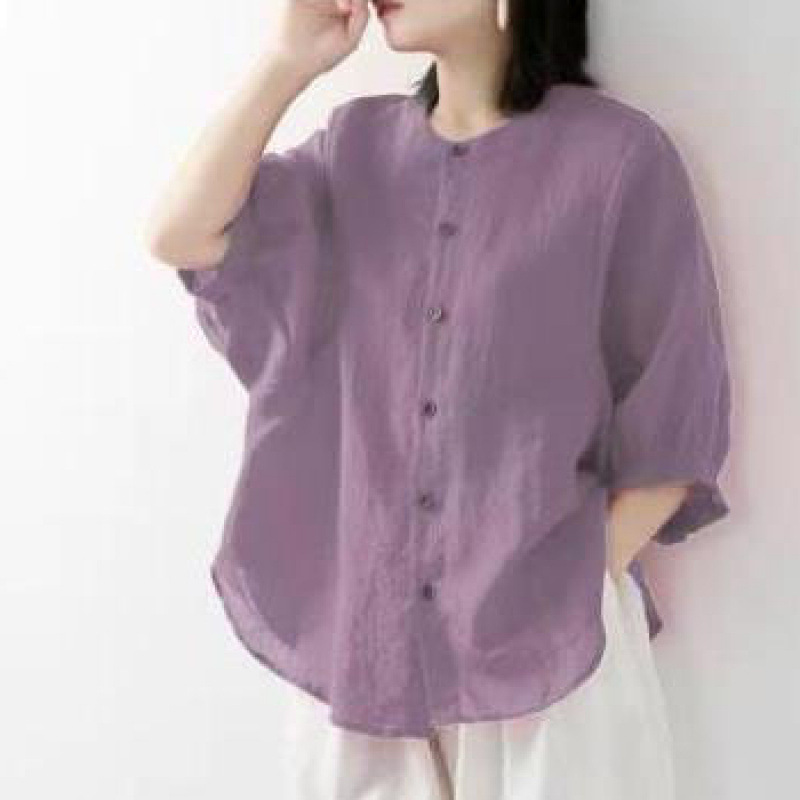 Camisa de algodão e linho femi - Summer Clothing Linen avaliação e preço