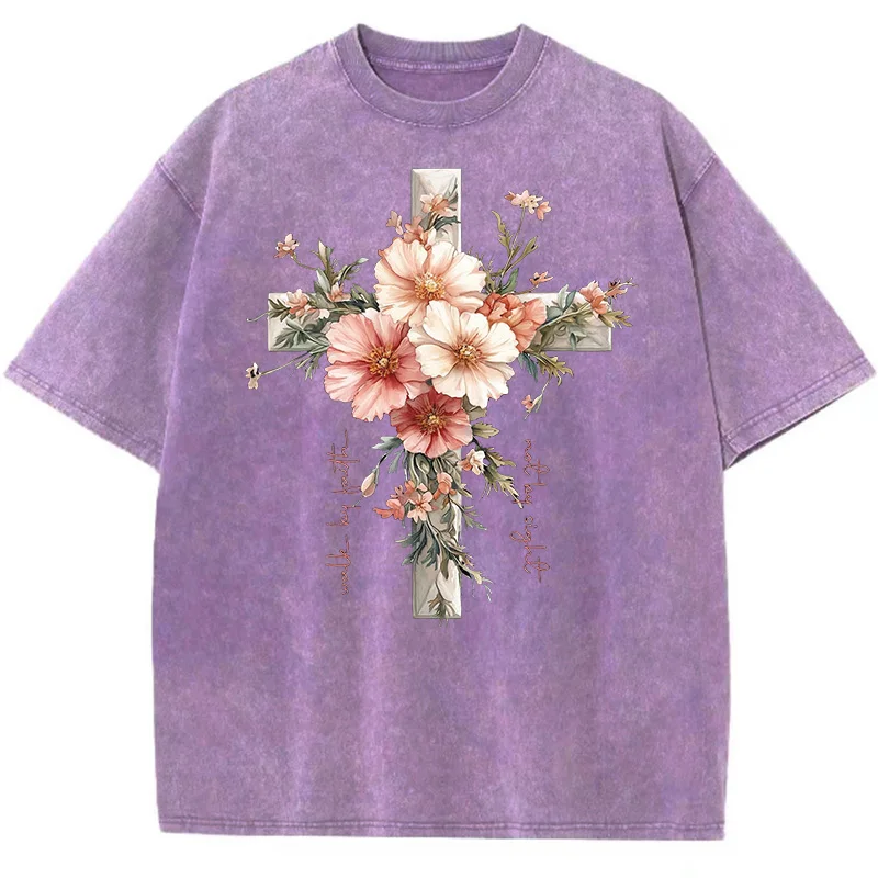 Camisas florais cristãs jesus  - Summer Clothing Quotes avaliação e preço