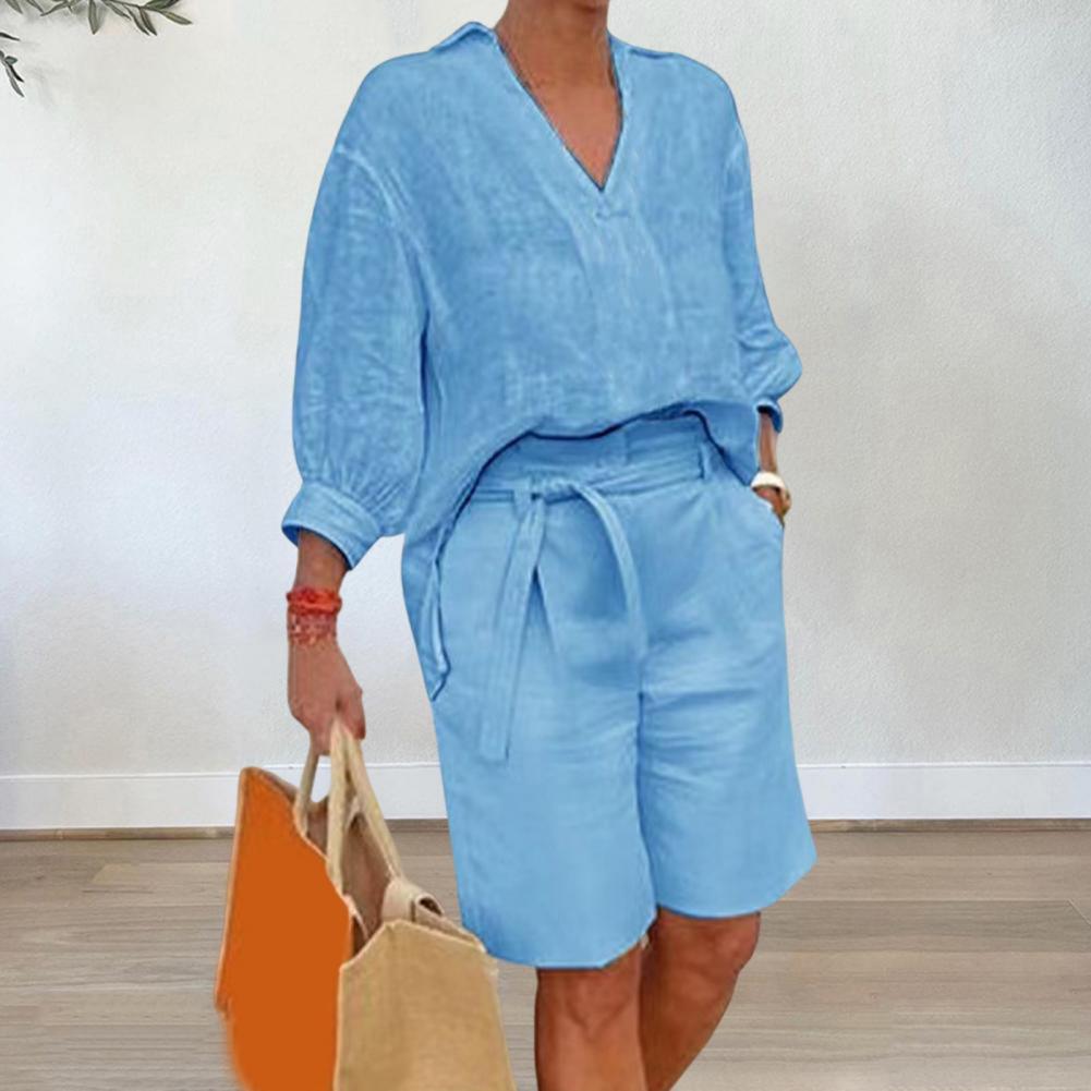 Conjunto Feminino de Algodão e - Summer Clothing Linen avaliação e preço