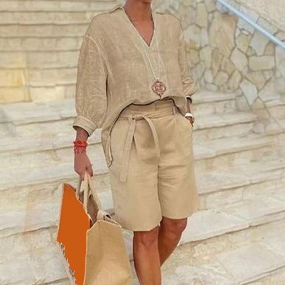 Conjunto Feminino de Algodão e - Summer Clothing Linen avaliação e preço