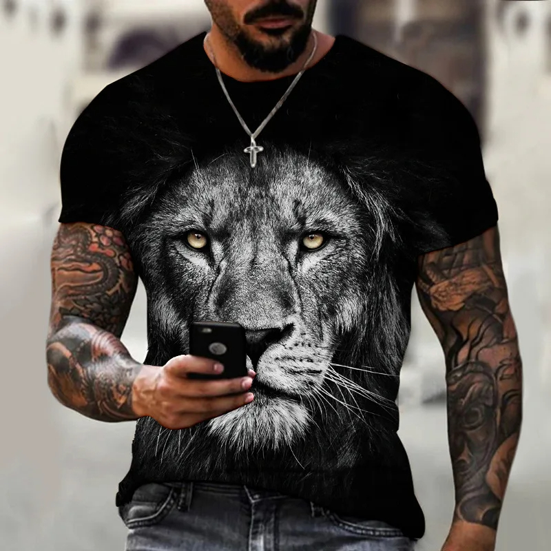 Nova alta qualidade animal leã - Summer Clothing Essentials Men avaliação e preço