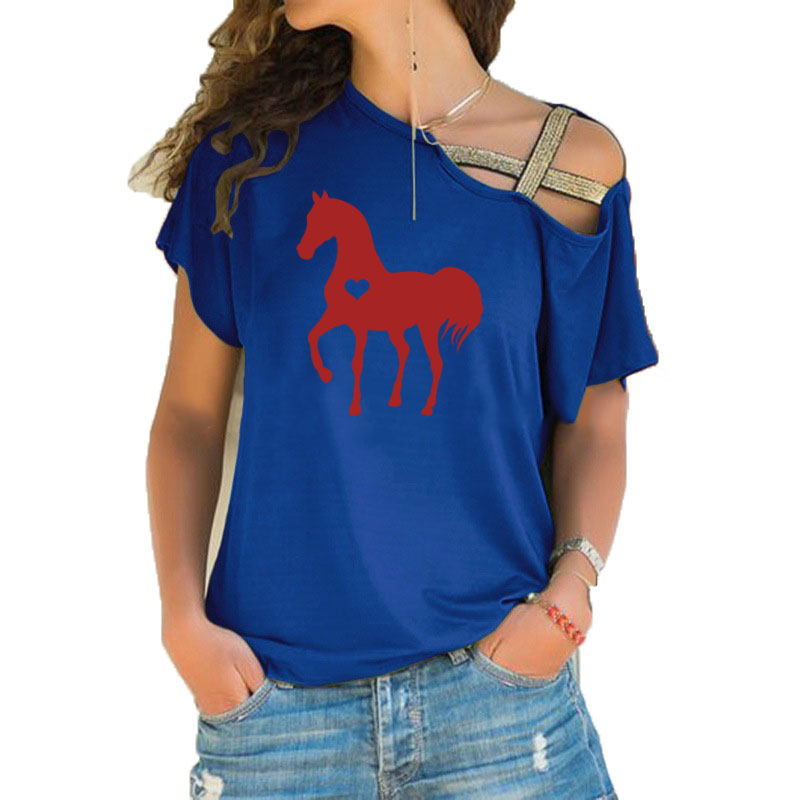 Verão novo coração cavalo cami - Summer Equestrian Clothing avaliação e preço