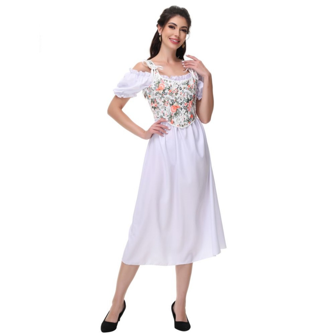 Verão branco algodão sólido sl - Summer Victorian Clothing avaliação e preço