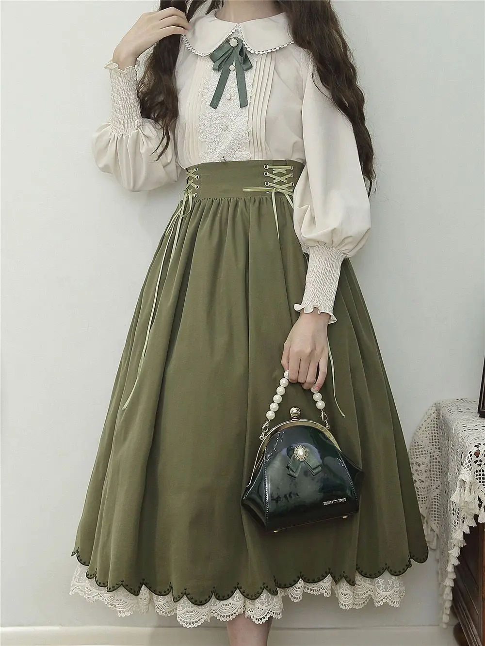 NONSAR-Vestido Lolita bordado  - Summer Victorian Clothing avaliação e preço
