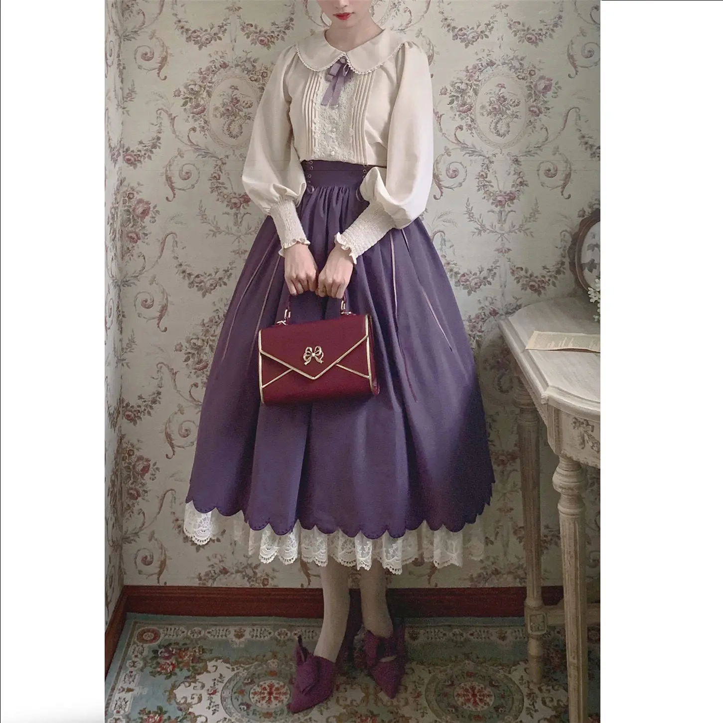 NONSAR-Vestido Lolita bordado  - Summer Victorian Clothing avaliação e preço