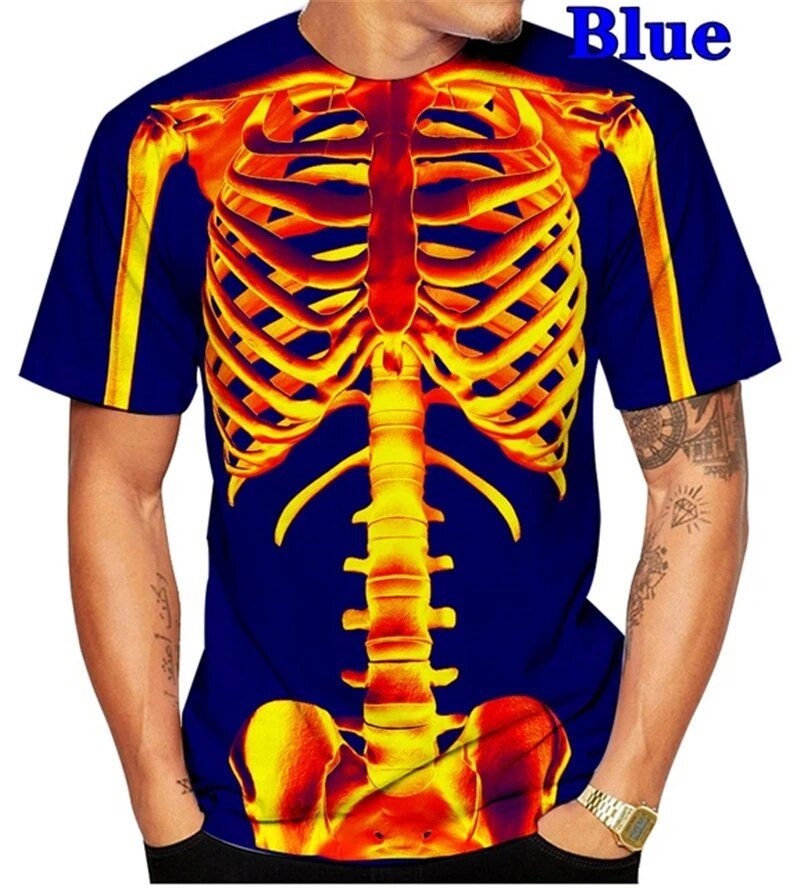 Camiseta gráfica do esqueleto  - Summer Rays Clothing avaliação e preço