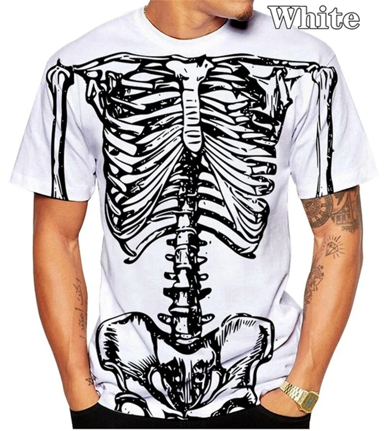 Camiseta gráfica do esqueleto  - Summer Rays Clothing avaliação e preço