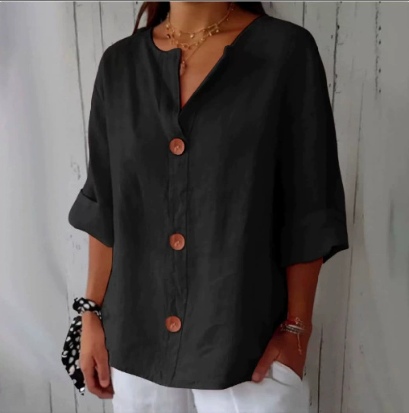 Camisa e Blusas Plus Size Femi - Summer Clothing Linen avaliação e preço
