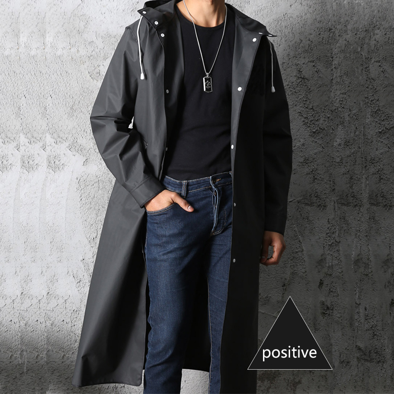 Preto moda adulto impermeável  - Summer Rain Clothing avaliação e preço