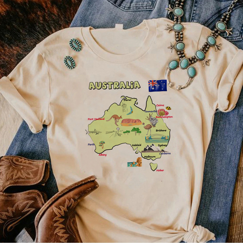 Engraçado Austrália Koala T-sh - Summer Clothing Women Australia avaliação e preço