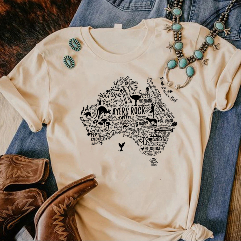 Engraçado Austrália Koala T-sh - Summer Clothing Women Australia avaliação e preço