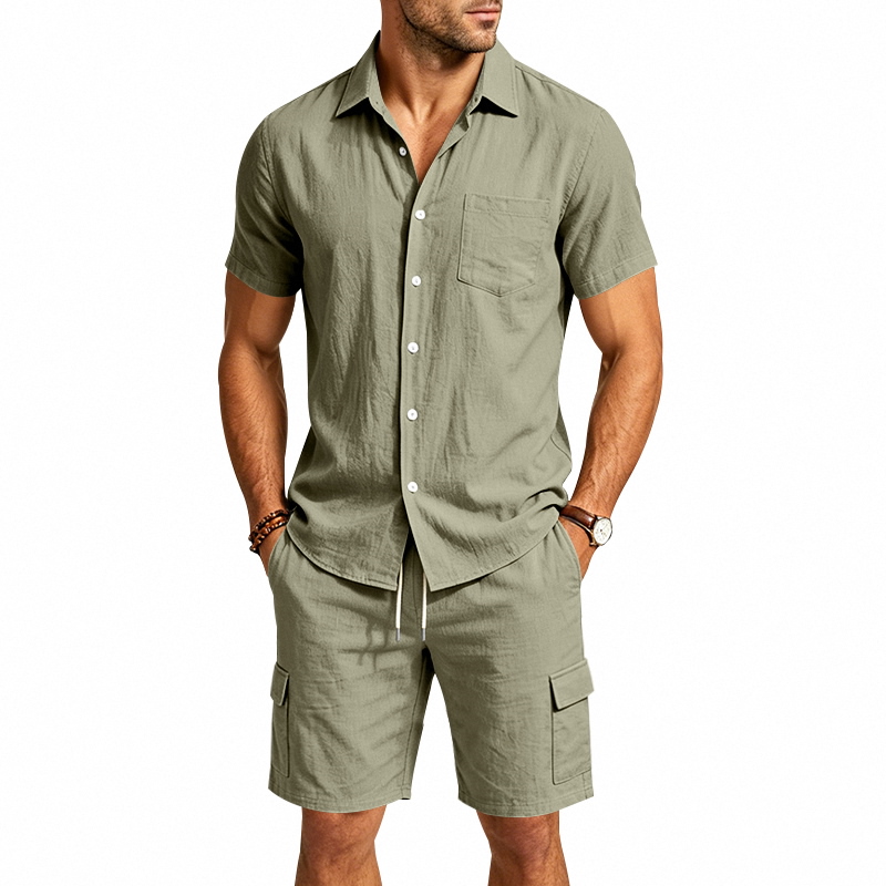 Conjunto Masculino de Verão em - Summer Clothing Linen avaliação e preço